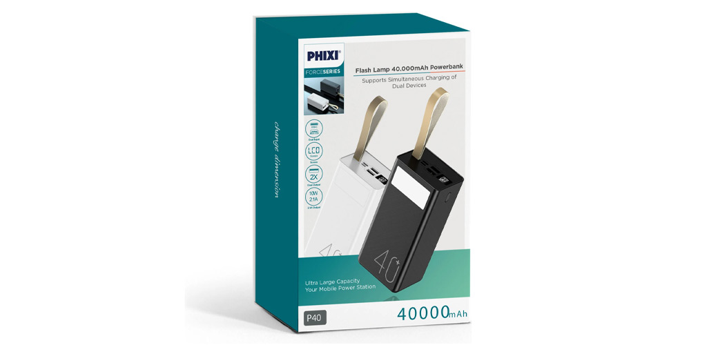 Phixi P40 40.000 mAh Powerbank